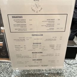 Drink menu