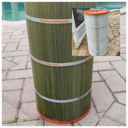 Aqua Vista Pool and Spa - Filter before and after cleaning.