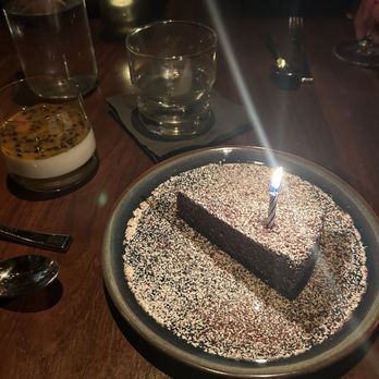 Matu - Chocolate cake and passion fruit panacotta - Steakhouses Near Me - Beverly Hills, California