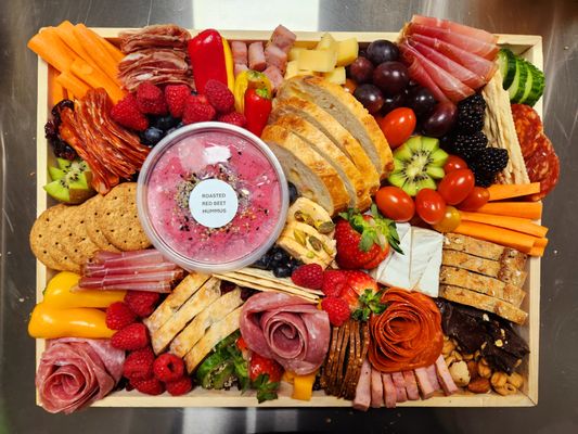 Grazing Style Boards - Choose the board that best serves your party.
Our Grazing Boards serve anywhere from 10-20 people in various sizes:
Small Board up to 10, Medium Board up to 15, Large Board up to 20. Grazing Style Boards - Choose the board that best serves your party.
Our Grazing Boards serve anywhere from 10-20 people in various sizes:
Small Board up to 10, Medium Board up to 15, Large Board up to 20.