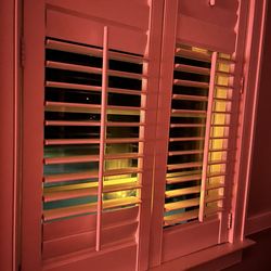Selinsgrove Inn - Plantation Shutters. Flickering candle (electric) in windows.