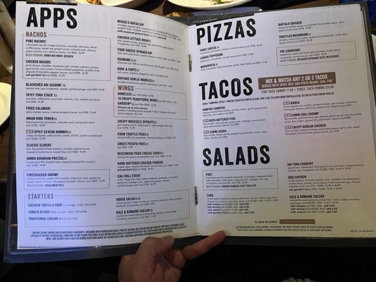 Menu photo 5 Yard House Chula Vista, CA