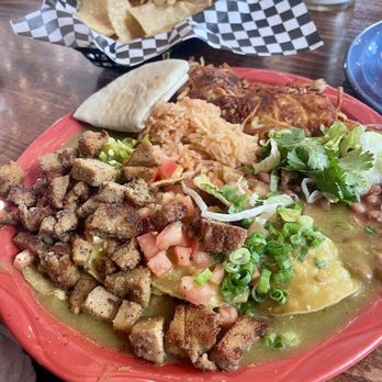 MartAnne's - The Emmet their vegan chilaquiles dish with seitan. Delicious!! - Breakfast & Brunch Near Me - Flagstaff, Arizona MartAnne's - The Emmet their vegan chilaquiles dish with seitan. Delicious!! - Breakfast & Brunch Near Me - Flagstaff, Arizona