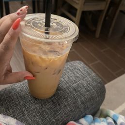 Iced Americano with churro flavoring Iced Americano with churro flavoring
