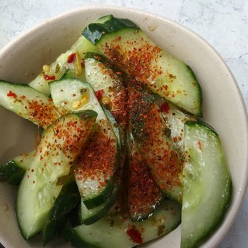 Malibu Taco - Refreshing spicy cucumber salad. - Tacos Near Me - Fairfield, Connecticut Malibu Taco - Refreshing spicy cucumber salad. - Tacos Near Me - Fairfield, Connecticut