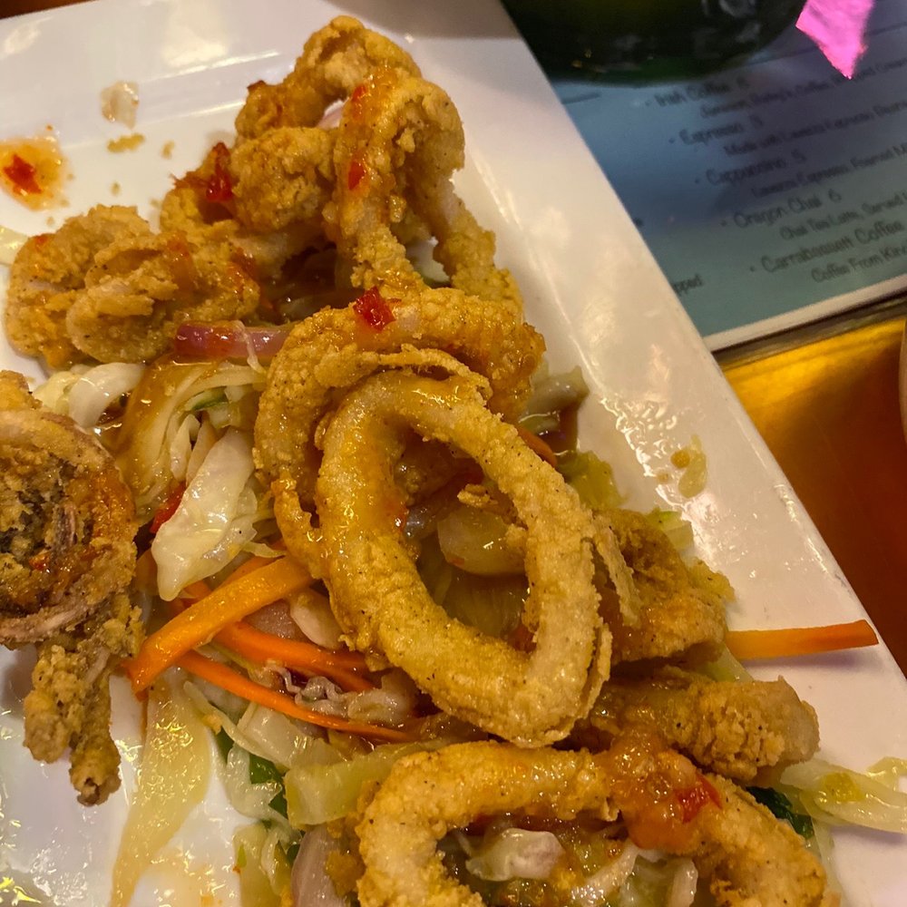 Geddy's - Crispy Calamari with Sweet Chili Sauce - Seafood Near Me - Bar Harbor, Maine Geddy's - Crispy Calamari with Sweet Chili Sauce - Seafood Near Me - Bar Harbor, Maine