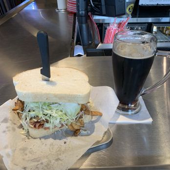Primanti Bros. Restaurant and Bar - The Sando and a delicious local brew. - Sports Bars Near Me - Hershey, Pennsylvania
