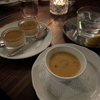 St Lawrence Restaurant - starters: foie gras custard & split pea soup - French Near Me - Vancouver, British Columbia St Lawrence Restaurant - starters: foie gras custard & split pea soup - French Near Me - Vancouver, British Columbia