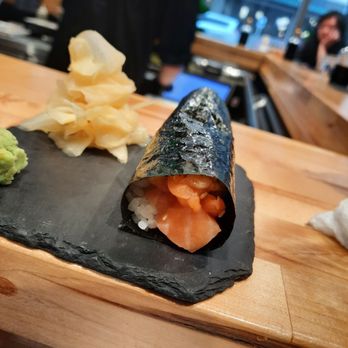 Sugo Hand Roll Bar - Salmon hand roll - Sushi Bars Near Me - Seattle, Washington Sugo Hand Roll Bar - Salmon hand roll - Sushi Bars Near Me - Seattle, Washington