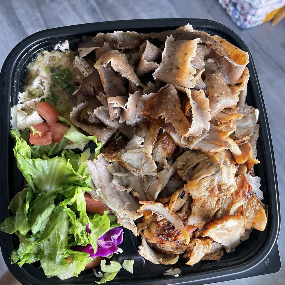 Falafel Kebab Station - Chicken Shawarma Plate added gyro meat - Middle Eastern Near Me - Chicago, Illinois Falafel Kebab Station - Chicken Shawarma Plate added gyro meat - Middle Eastern Near Me - Chicago, Illinois