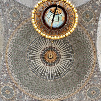 Central Library - Zodiac Globe Chandelier, with 48 states from the time of its creation on the rotunda ceiling - Libraries Near Me - Los Angeles, California Central Library - Zodiac Globe Chandelier, with 48 states from the time of its creation on the rotunda ceiling - Libraries Near Me - Los Angeles, California