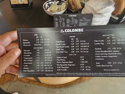 Menu photo 3 La Colombe Washington, DC, DC