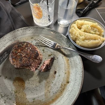 Prime On Peachtree - 8 OZ Filet Mignon with mashed potatoes - Seafood Near Me - Atlanta, Georgia Prime On Peachtree - 8 OZ Filet Mignon with mashed potatoes - Seafood Near Me - Atlanta, Georgia