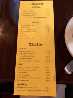 Menu photo 2 Mulloy's Public House Nutrioso, AZ