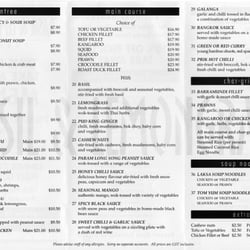 Basil and Lemongrass Thai Cafe - Take away menu - back.