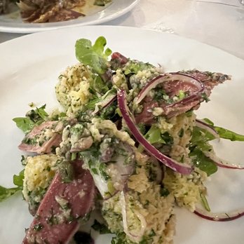 St John Bar and Restaurant - Ox tongue and bread salad - British Near Me - London, XGL St John Bar and Restaurant - Ox tongue and bread salad - British Near Me - London, XGL