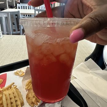 Chick-fil-A - Seasonal Cherry Berry Sunjoy Beverages - Fast Food Near Me - Richardson, Texas