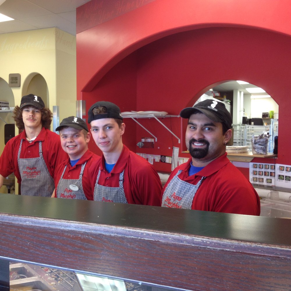 Left to right: Mitch, Jonah, Elijah and Carlos! Arguably, the best Papa Murphys pizza crew in the state of Utah! Left to right: Mitch, Jonah, Elijah and Carlos! Arguably, the best Papa Murphys pizza crew in the state of Utah!