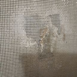 Fiberglass damage from wood for canopy leaning against my window Fiberglass damage from wood for canopy leaning against my window