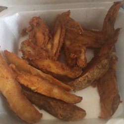 Chicken wings and wedges