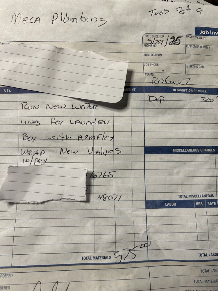 Slide of MECA Drains & Plumbing