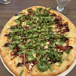 Mill Creek Country Club - I had the Pear & Prosciutto pizza and it was delicious but I needed to take some home. It was the size of a dinner plate.