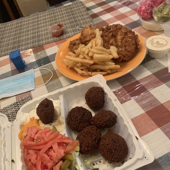 Ghadir Meat Market - Falafel plate came with fries. Broasted chicken in the back. - Meat Shops Near Me - Scarborough, Ontario