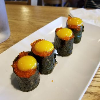 Hinoki Sushi - Great portions for these quail egg tobiko nigiri - Sushi Bars Near Me - Reno, Nevada Hinoki Sushi - Great portions for these quail egg tobiko nigiri - Sushi Bars Near Me - Reno, Nevada