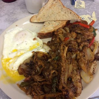 Home Grown - Pork hash with over easy eggs over breakfast potatoes and rye toast. One of the best breakfasts I've had in Atlanta. - Diners Near Me - Atlanta, Georgia