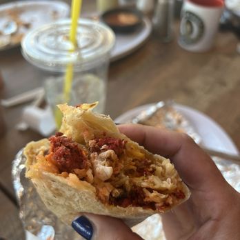 Fonda Doña Loca - Chorizo breakfast burrito - Mexican Near Me - Temecula, California Fonda Doña Loca - Chorizo breakfast burrito - Mexican Near Me - Temecula, California