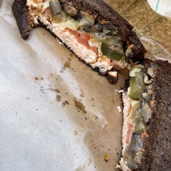 Central Market - grilled salmon on dark rye (toasted) - Grocery Near Me - Houston, Texas