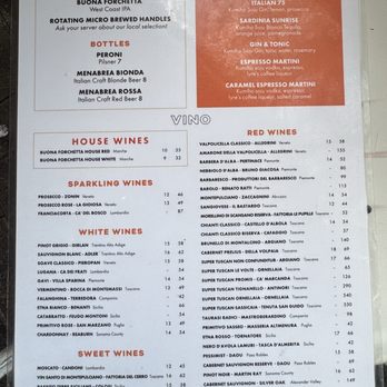 Buona Forchetta - Menu - Italian Near Me - San Diego, California Buona Forchetta - Menu - Italian Near Me - San Diego, California