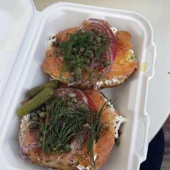 Courage Bagels - The Hand Sliced Smoked Salmon - Bagels Near Me - Los Angeles, California