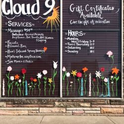 Cloud 9 Massage, Facials & More - Our Front Window