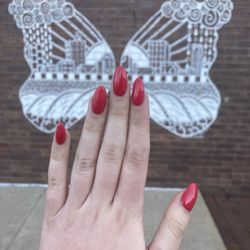 Central Nebraska Nails & Spa - Nails filled red :)
