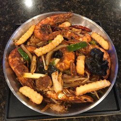 Basil Thai - Mala (spicy) dry pot shrimp (head on)