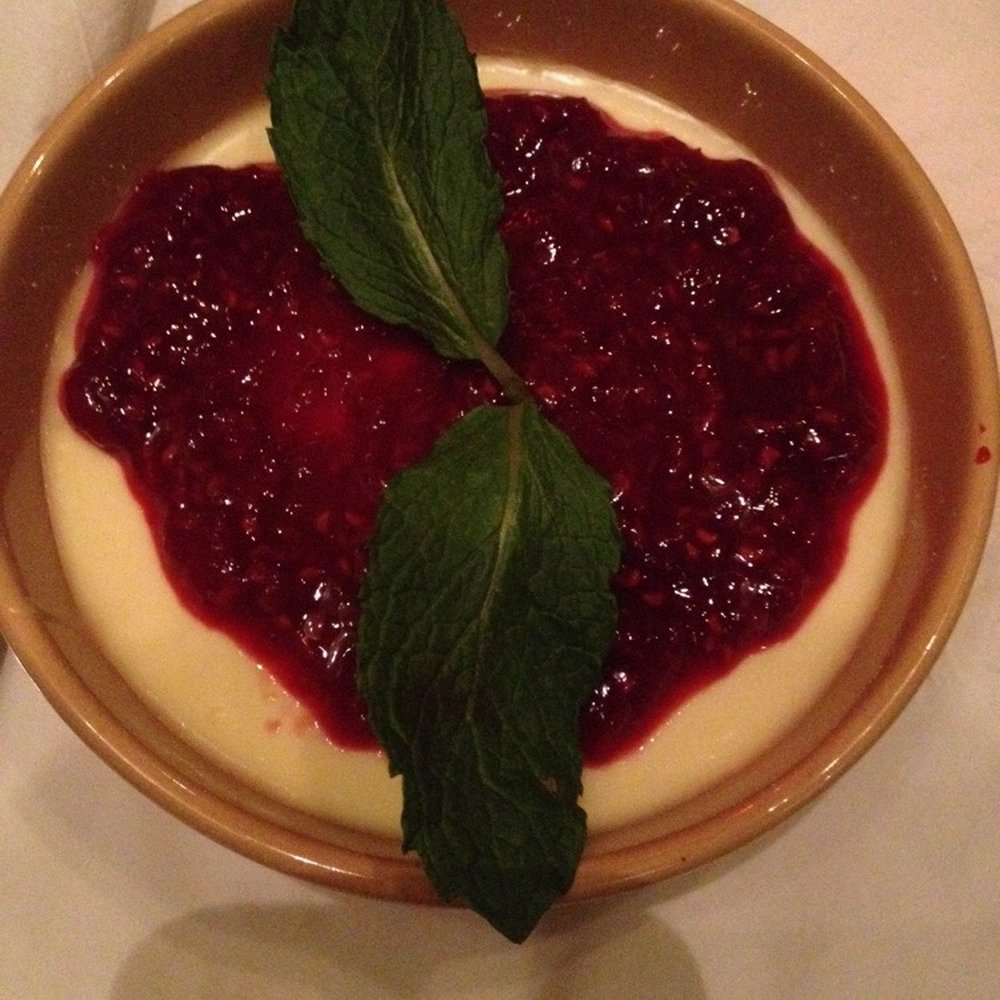 The Bountiful Cow - Panna Cotta with raspberry jam - Steakhouses Near Me - London, XGL The Bountiful Cow - Panna Cotta with raspberry jam - Steakhouses Near Me - London, XGL