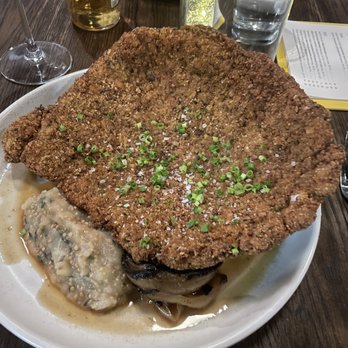 The Little Club - Pork schnitzel (it was HUGE)! - Wine Bars Near Me - Buffalo, New York The Little Club - Pork schnitzel (it was HUGE)! - Wine Bars Near Me - Buffalo, New York
