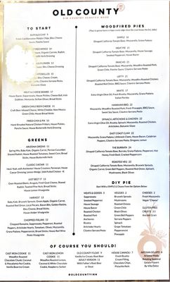 Menu photo 3 Old County Inn Pine, AZ
