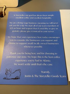 Menu photo 1 Storyteller Atlanta, GA