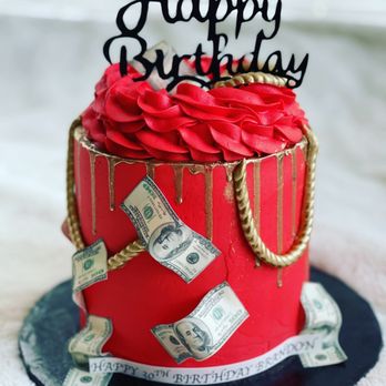 Snackie Cakez - a birthday cake with money - Custom Cakes Near Me - Atlanta, Georgia Snackie Cakez - a birthday cake with money - Custom Cakes Near Me - Atlanta, Georgia