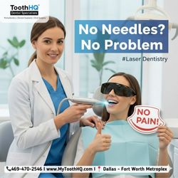 ToothHQ Dental Specialists - No needles. No stress. Just results. Experience advanced laser #dentalcare and book your FREE consultation today!
#ToothHQ #Smile
