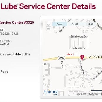 Jiffy Lube - Map location shows it on the South side of 2920, but its on the North, near the Denny's - Oil Change Stations Near Me - Spring, Texas Jiffy Lube - Map location shows it on the South side of 2920, but its on the North, near the Denny's - Oil Change Stations Near Me - Spring, Texas