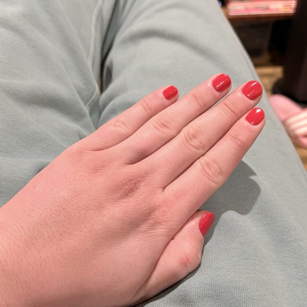 Woodminster Nails - Post-manicure, left hand - Nail Salons Near Me - Oakland, California Woodminster Nails - Post-manicure, left hand - Nail Salons Near Me - Oakland, California