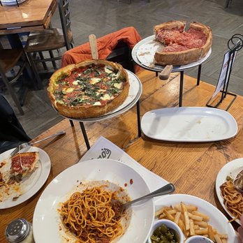 Giordano's - Wasn't as deep as the two other famous places. Flat actually. - Pizza Near Me - Rosemont, Illinois Giordano's - Wasn't as deep as the two other famous places. Flat actually. - Pizza Near Me - Rosemont, Illinois