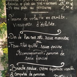 Domaine de la Tuilerie - Menu du jour 5/11/2018
