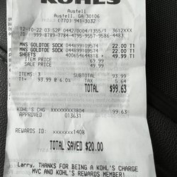 Kohl's - Received without discount.