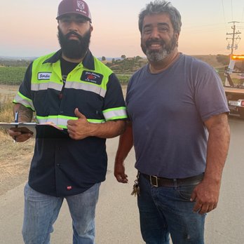 Paso Robles Towing - Bernie and Sergio life savers today got me out of ditch! Awesome employees!! - Towing Near Me - Paso Robles, California Paso Robles Towing - Bernie and Sergio life savers today got me out of ditch! Awesome employees!! - Towing Near Me - Paso Robles, California