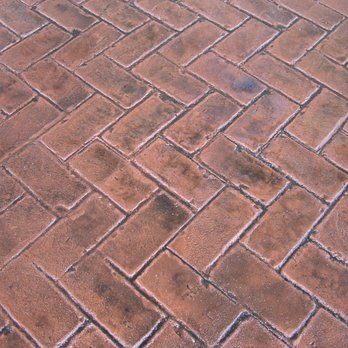 Baja Concrete - stamped and stained decorative concrete in redish color - Masonry/Concrete Near Me - Mount Holly, North Carolina