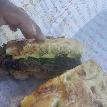 Gusto Mio - VEGETARIANA with avocado and pesto added. Delicious!!! I love focaccia bread!!! Ate over 2 days. - Pizza Near Me - Walnut Creek, California Gusto Mio - VEGETARIANA with avocado and pesto added. Delicious!!! I love focaccia bread!!! Ate over 2 days. - Pizza Near Me - Walnut Creek, California